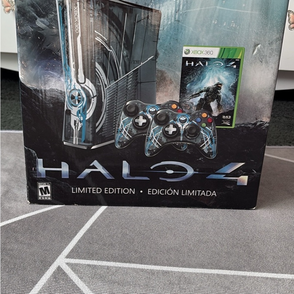 360 Halo 4 Limited Edition Console Bundle - Blue/Black NIB Xbox 360